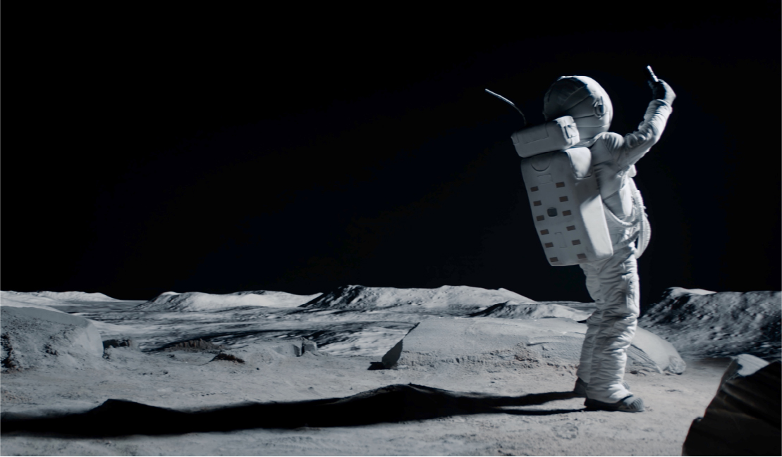 Astronaute sur la lune